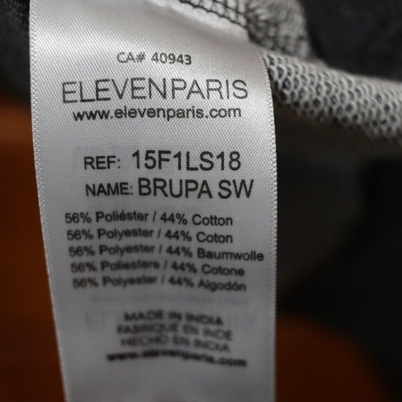 Elevenparis “Life Is A Joke” Graphic Sweatshirt Pullover Gray Streetwear Small - Picture 13 of 13